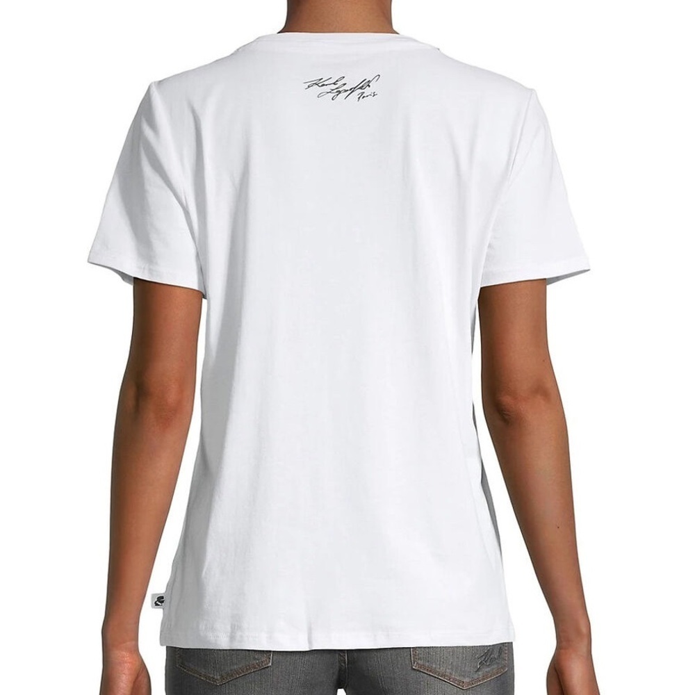 Karl Lagerfeld White Beaded T Shirt